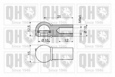 QUINTON HAZELL qts128344 -  Газовая пружина, крышка багажник